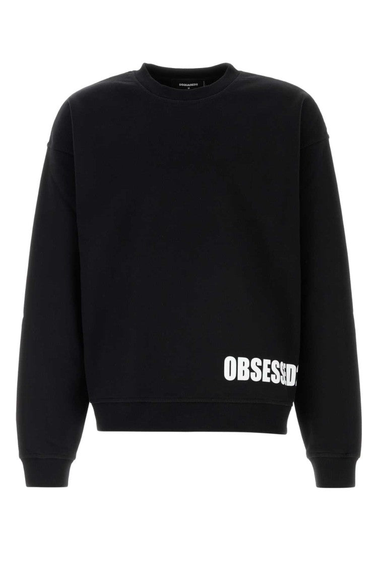 Dsquared2 Black Cotton Sweatshirt