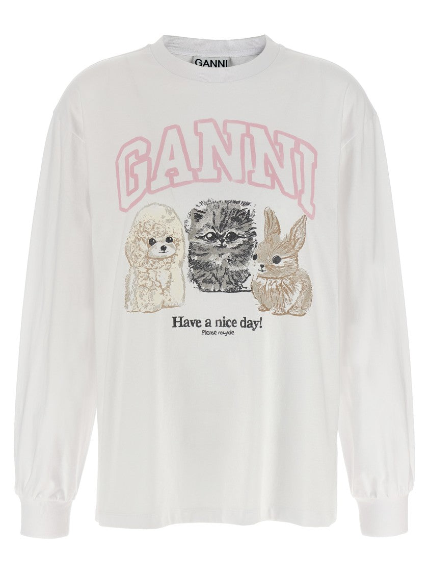 Ganni Animal Print' T-Shirt