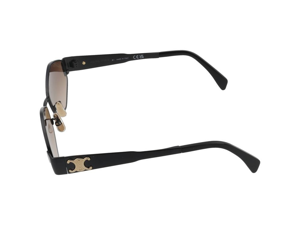 Celine Angular Geometric Brown Gradient Lens Sunglasses