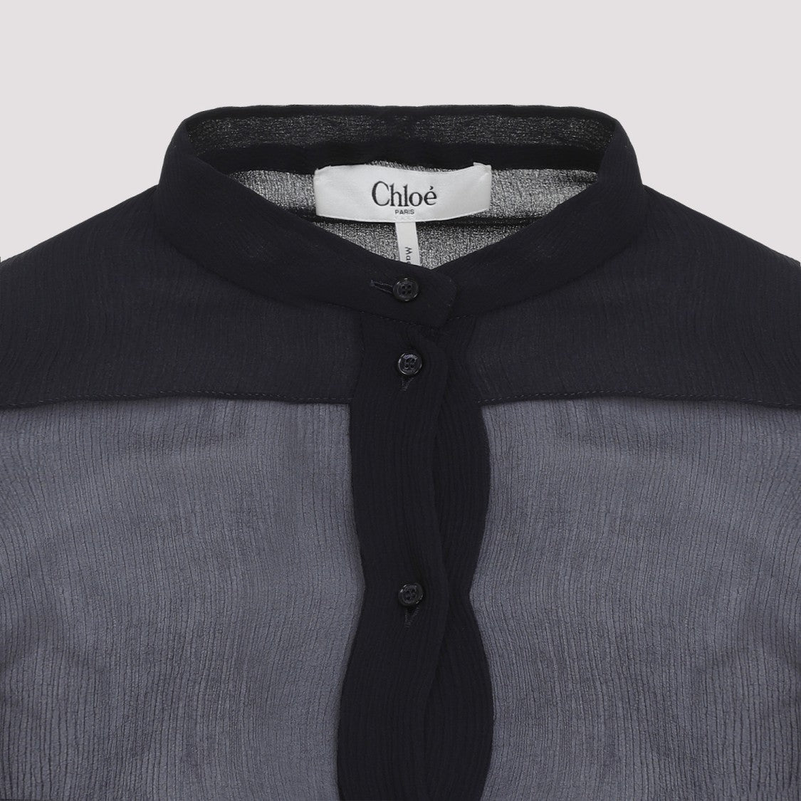 Chloé Silk Shirt With Mandarin Collar