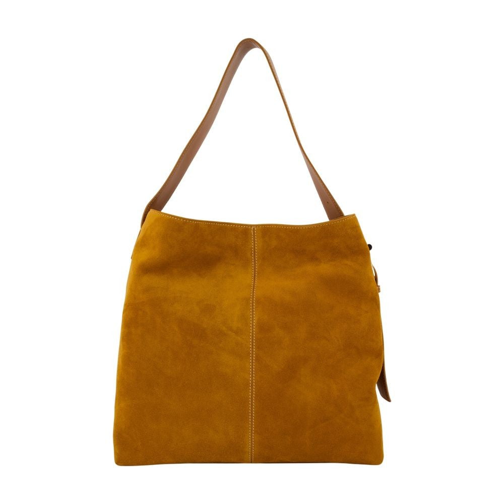 Alexander Mcqueen Brown Calfskin T-Bar Sling Shopper Bag