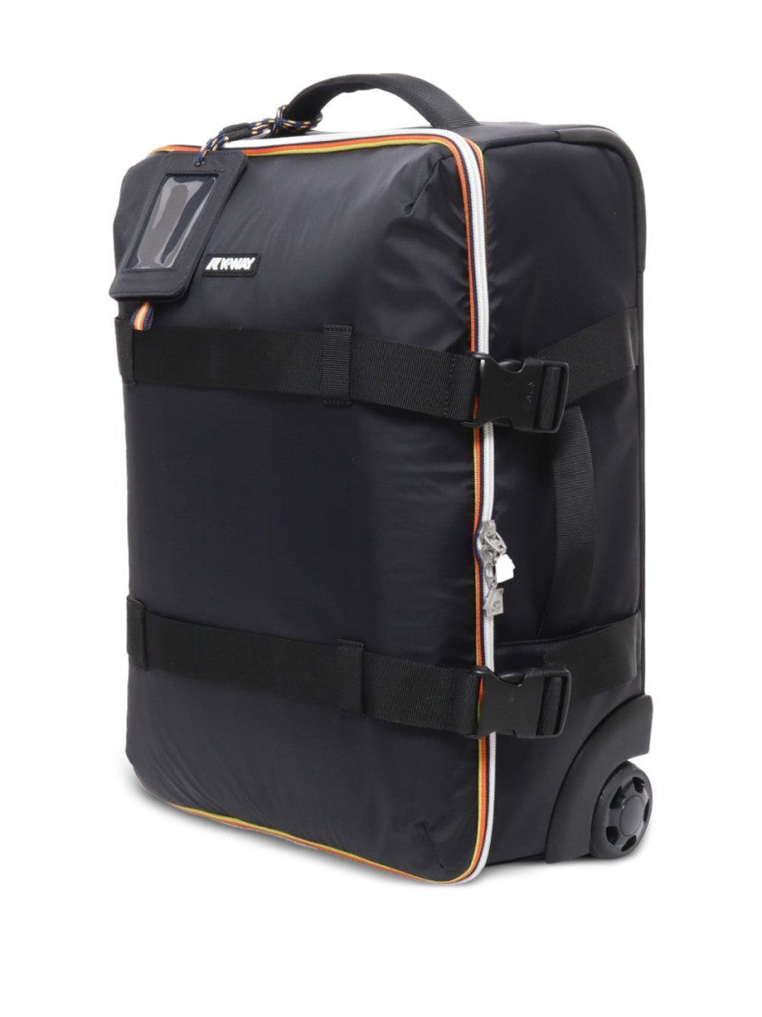 K-Way Compact Black Suitcase With Four Wheels