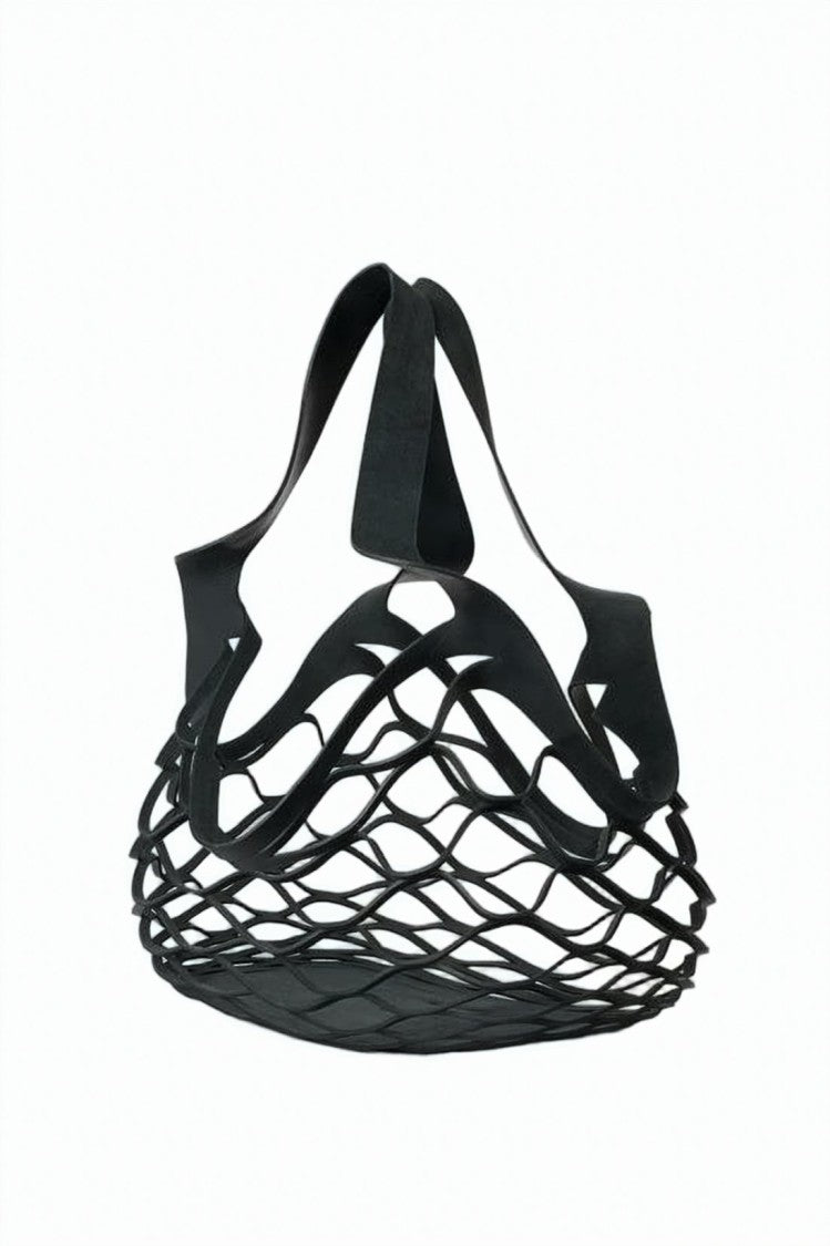 Our Legacy Open Lattice Leather Shoulder Bag With Sculptural Design