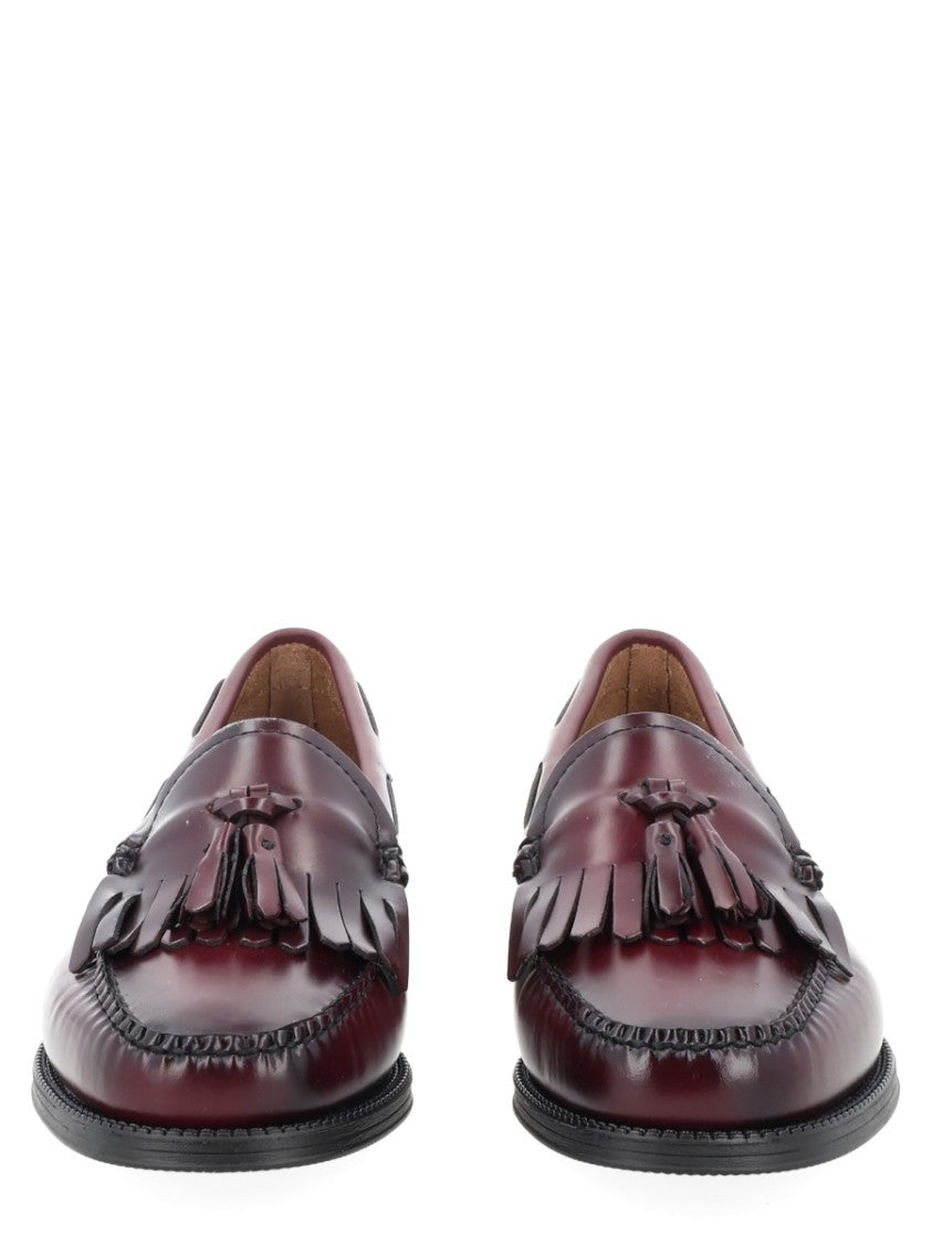 G.H. Bass Bordeaux Fringed Moc Toe Loafers