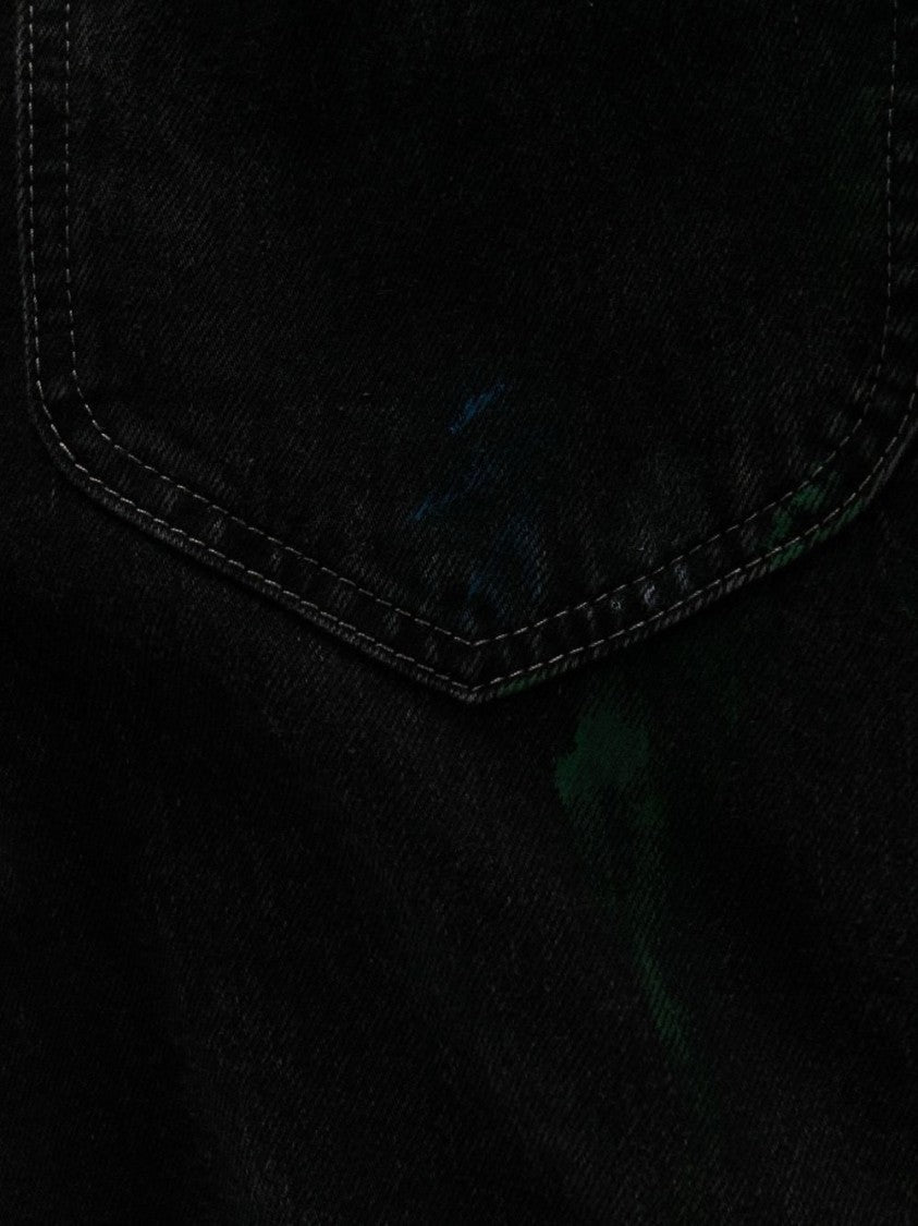 Maison Margiela Straight-Fit Black Jeans With Five-Pocket Design And Artistic Accents