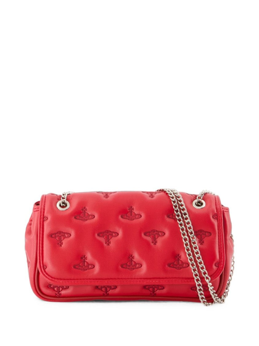 Vivienne Westwood Rectangular Red Bag With Embossed Logos