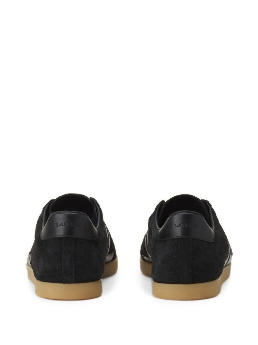 Lanvin Low-Profile Black Sneakers With Textured Detailing