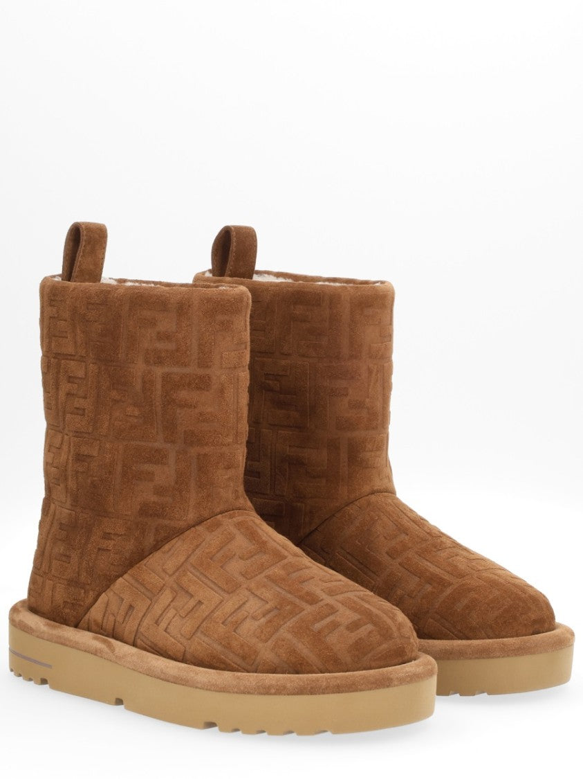 Fendi Suede Apres Chic Monogram Boots