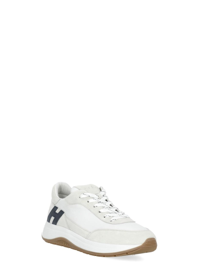 Hogan White Leather Low-Top Sneakers