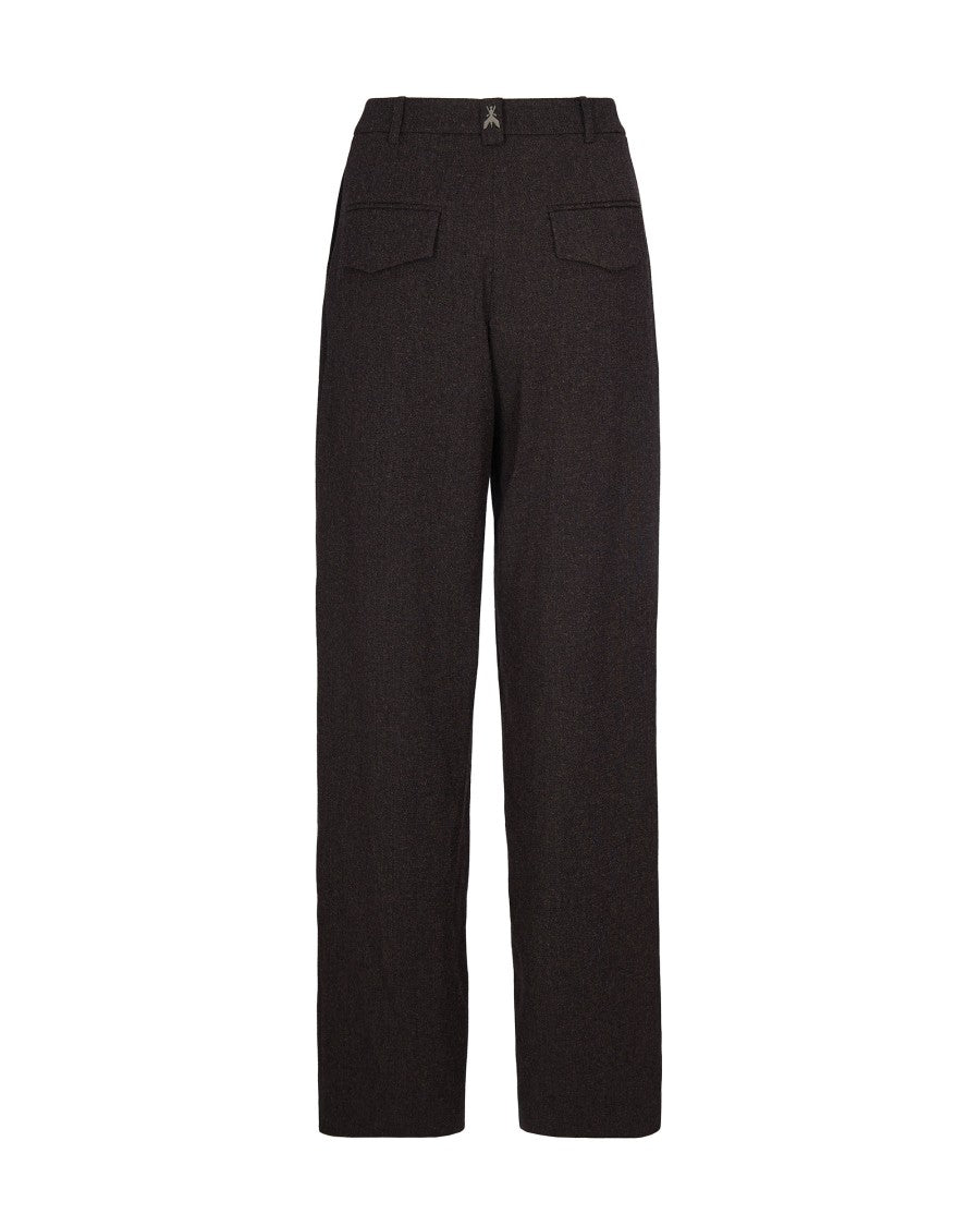 Patrizia Pepe Structured Wide-Leg Pants With Textured Detail