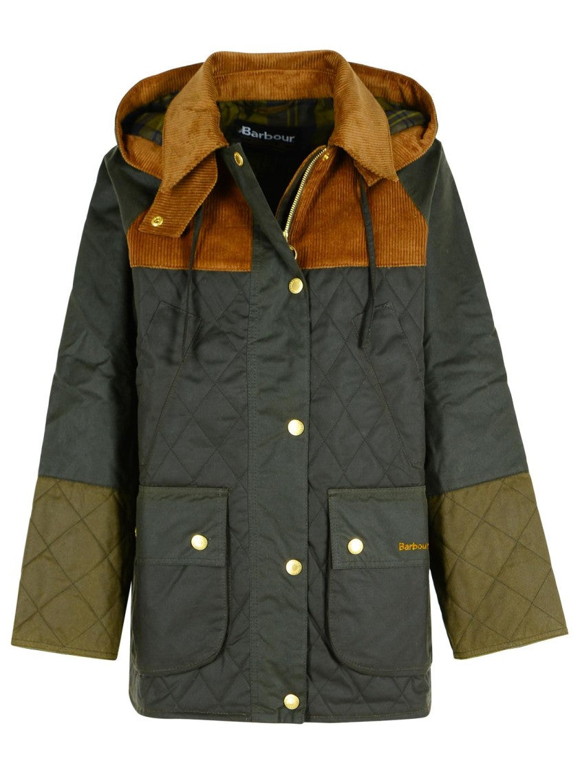 Barbour 'Imelda' Dark Green Waxed Cotton Parka