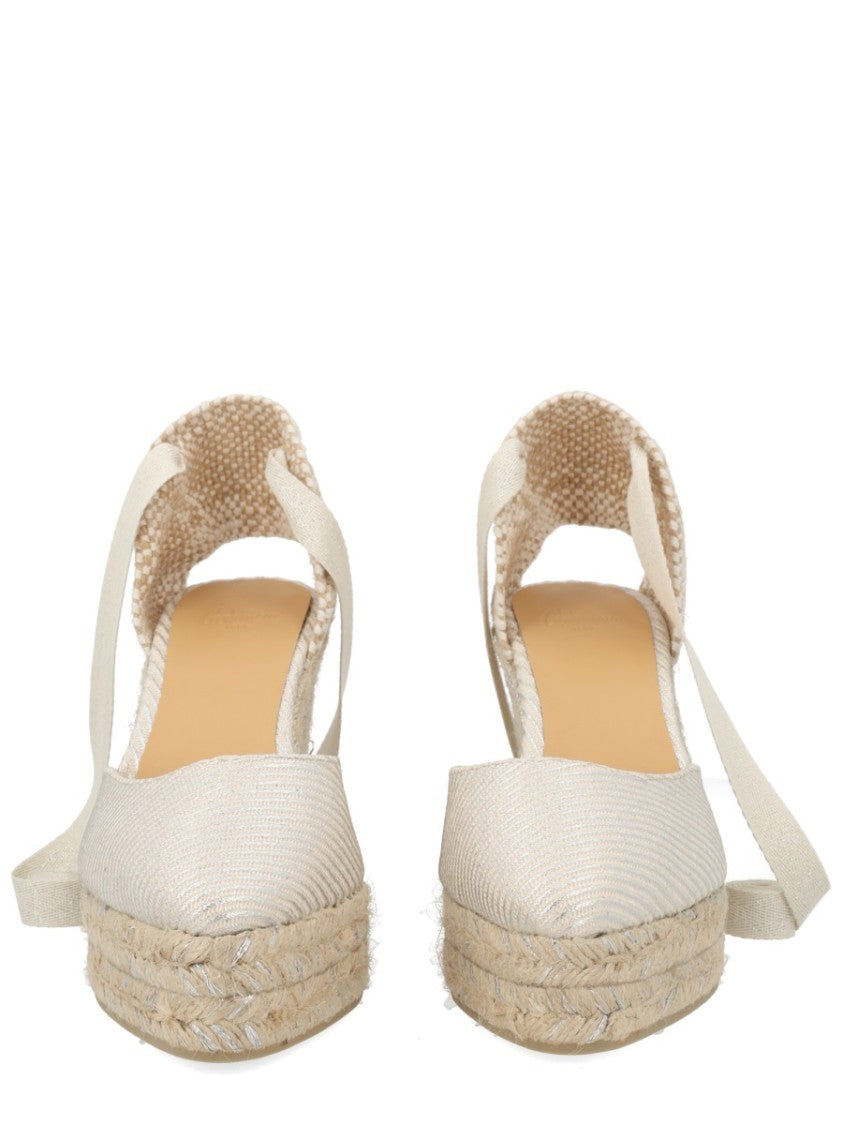 Castaner Neutrals Joyce Pointed Jute Platform Sandals