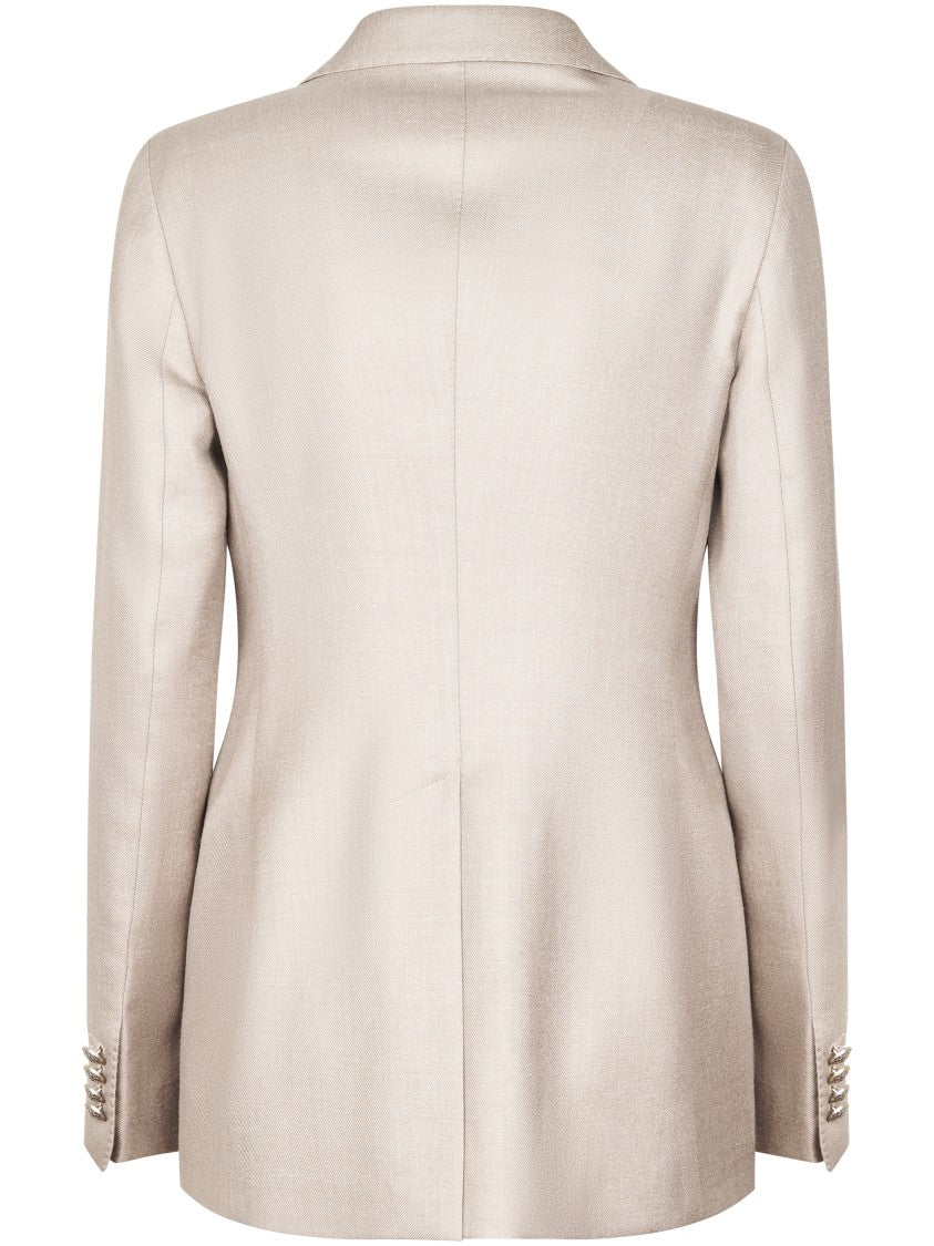 Tagliatore Tailored Jacket With Notch Lapel And Button Detail