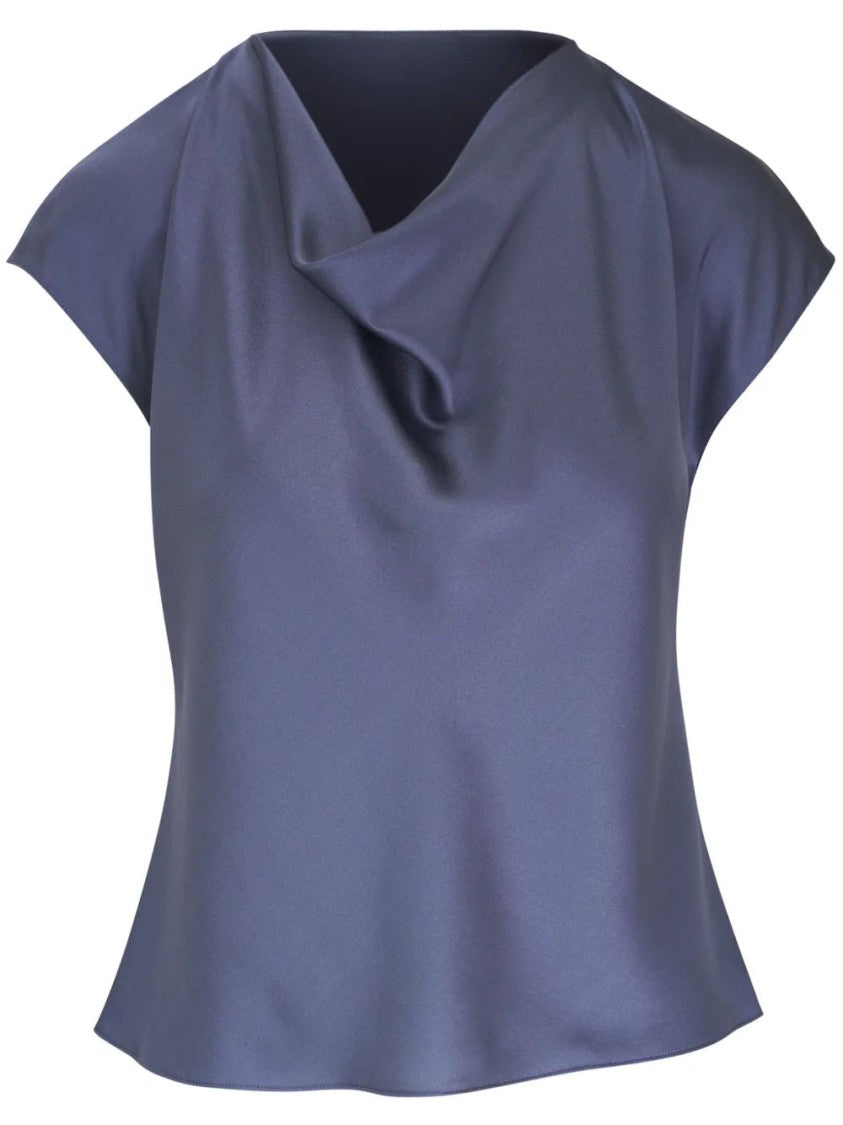 Vince Cowl Nk Cap Slv Blouse