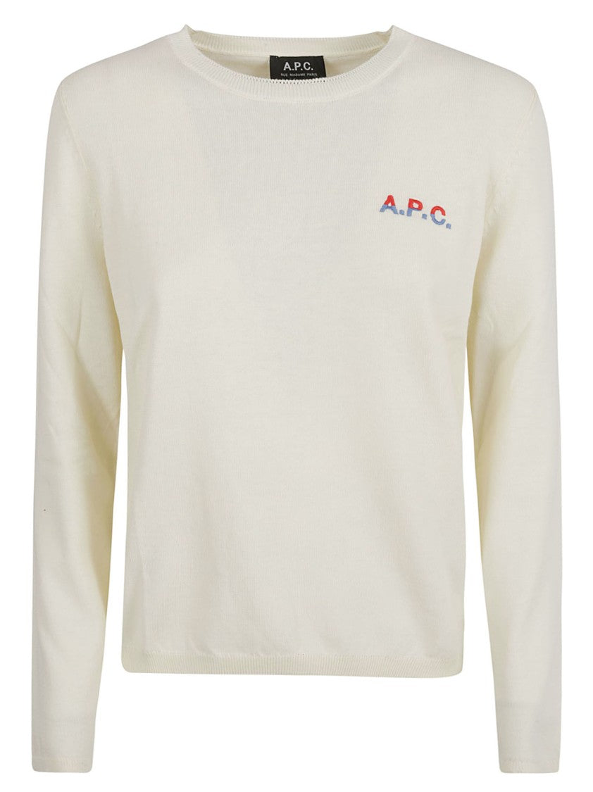A.P.C. Relaxed Fit Pima Crepe Cotton Sweater