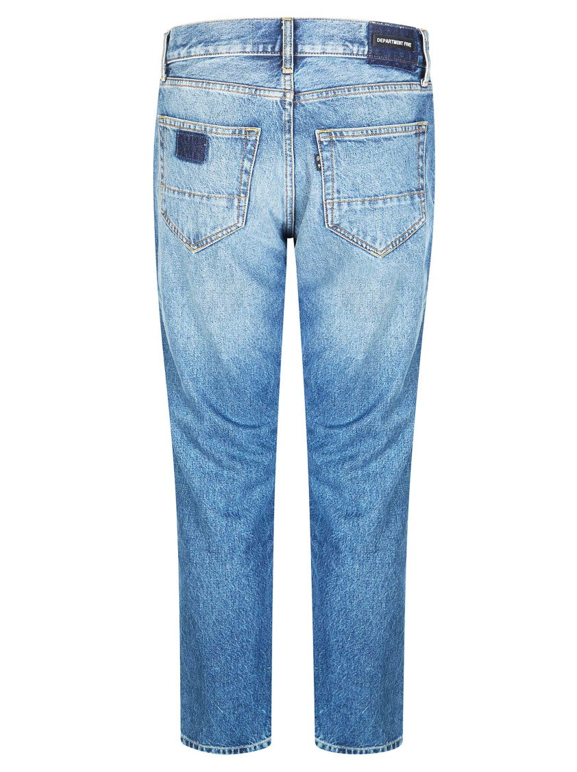 Department 5 Men Faded Blue Distressed Jeans