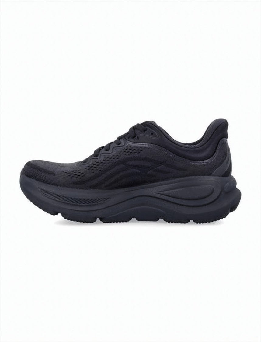 Hoka Minimalistic Black Sneakers With Breathable Mesh