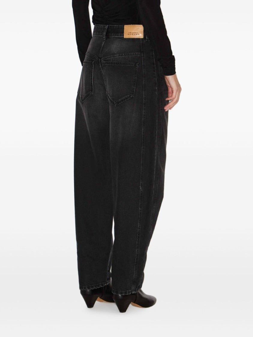 Isabel Marant Étoile Relaxed Fit Trousers With Classic Five-Pocket Design