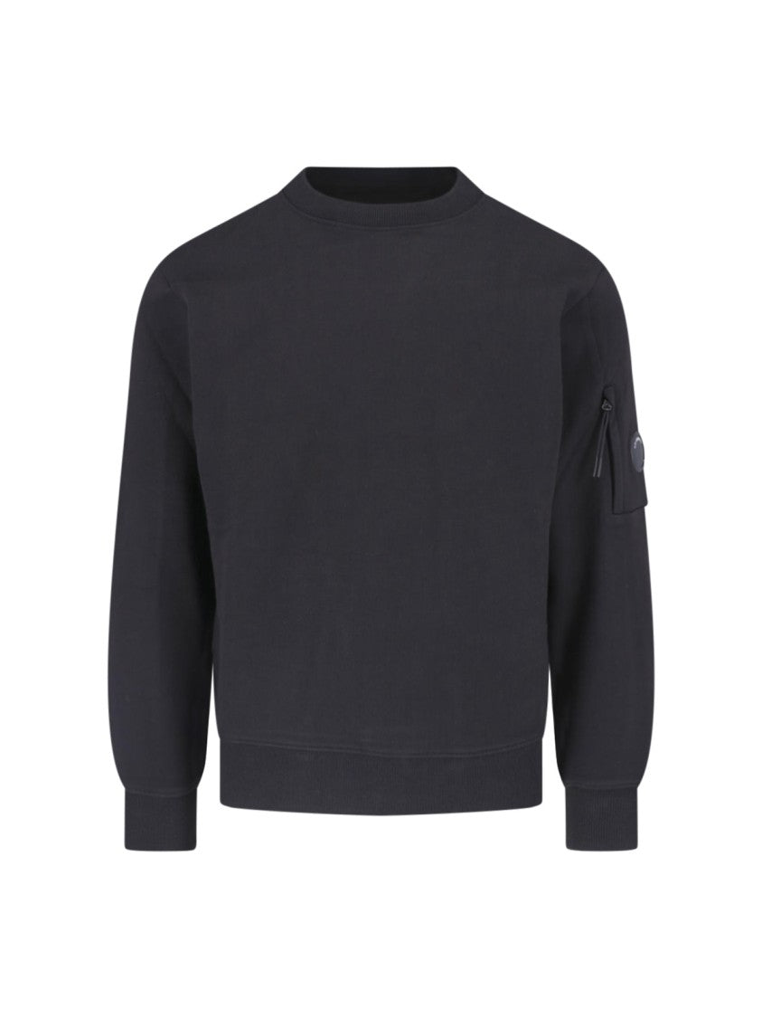 C.P. Company Black Cotton Logo Sweatshirt