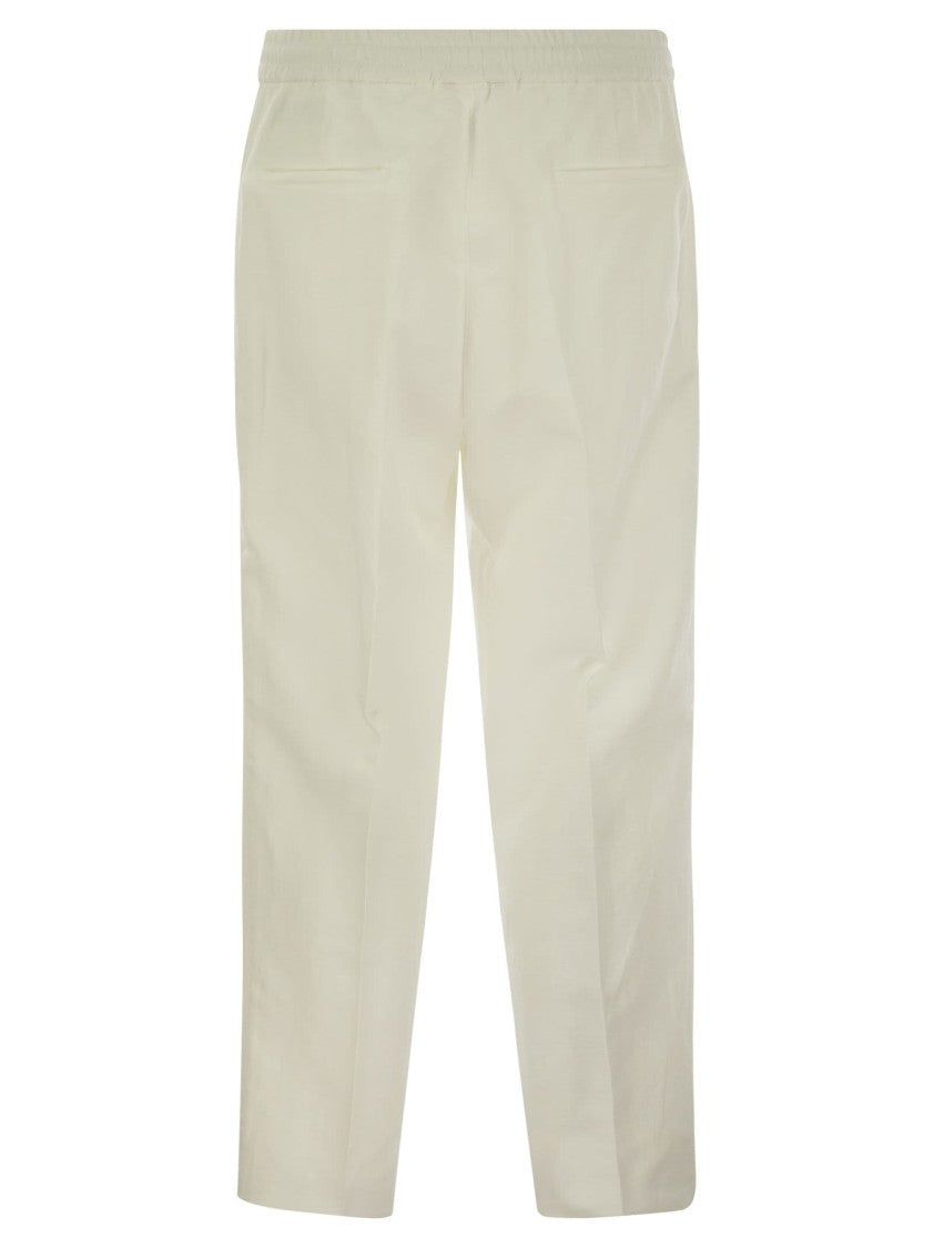 Brunello Cucinelli Leisure Fit Trousers In Linen