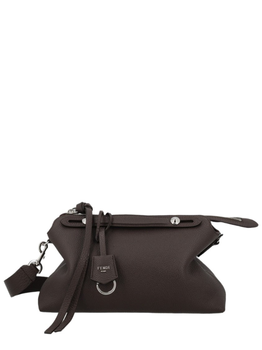 Fendi Brown Sleek Calfskin Shoulder Bag