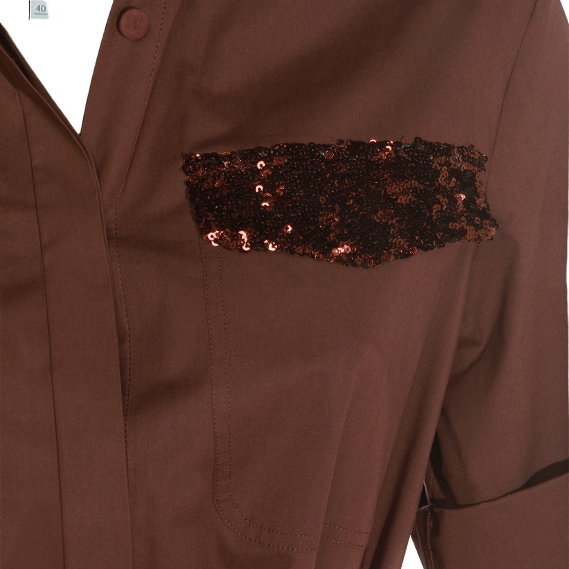 Antonelli Firenze Brown Midi Dress With Shirt Collar