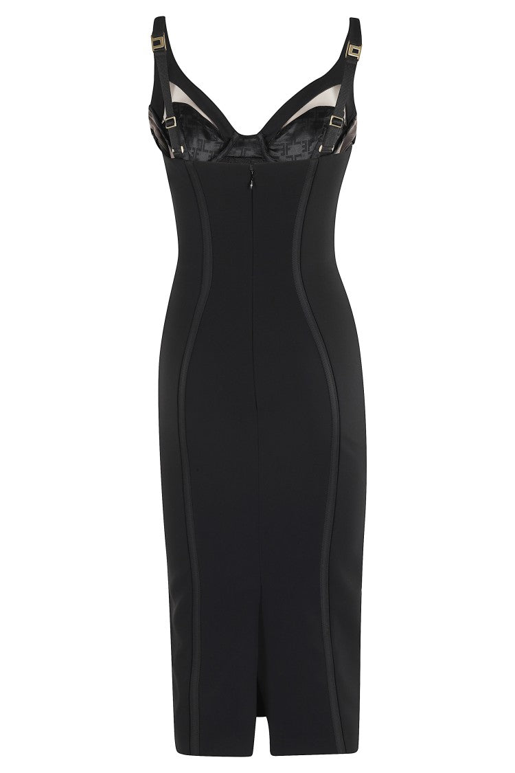 Elisabetta Franchi V-Neck Midi Dress