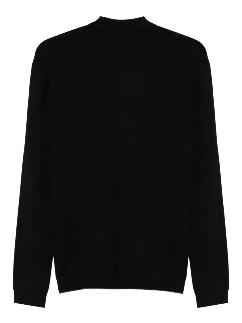 Low Brand Long-Sleeved Polo Sweater In Extra-Fine Merino Wool