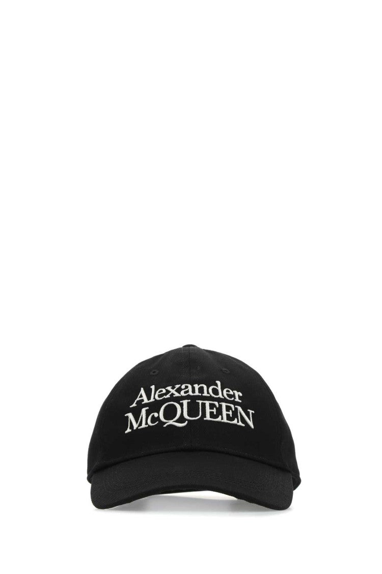 Alexander Mcqueen Black Cotton Hat