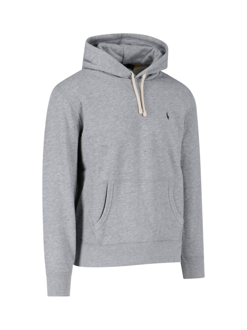 Polo Ralph Lauren Hoodie, In Grey Cotton Blend