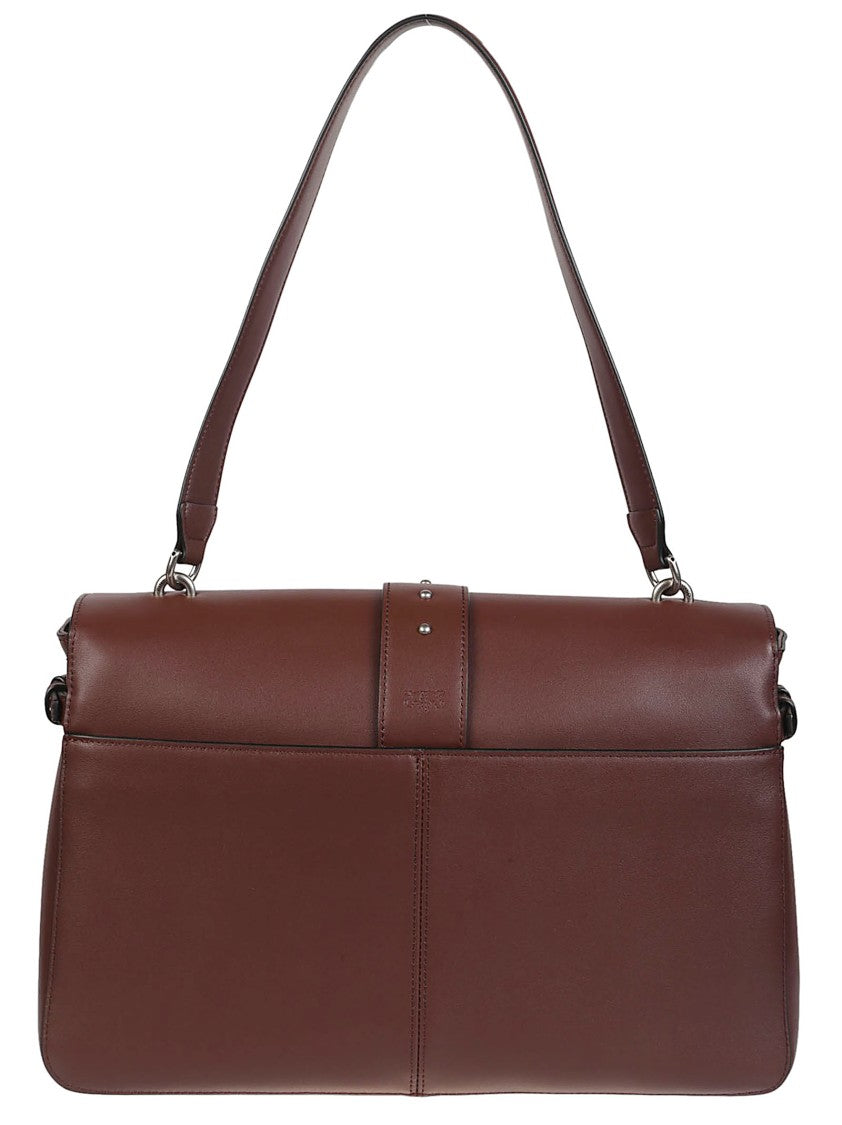 Pinko Love One Extra Slouchy Leather Shoulder Bag