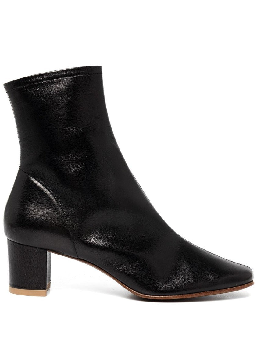By Far Sofia Black Leather Booties