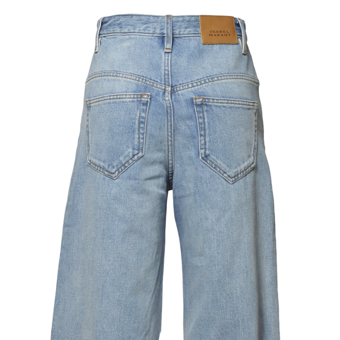Isabel Marant High-Waisted Wide Leg Jeans In Fluid Cotton Denim