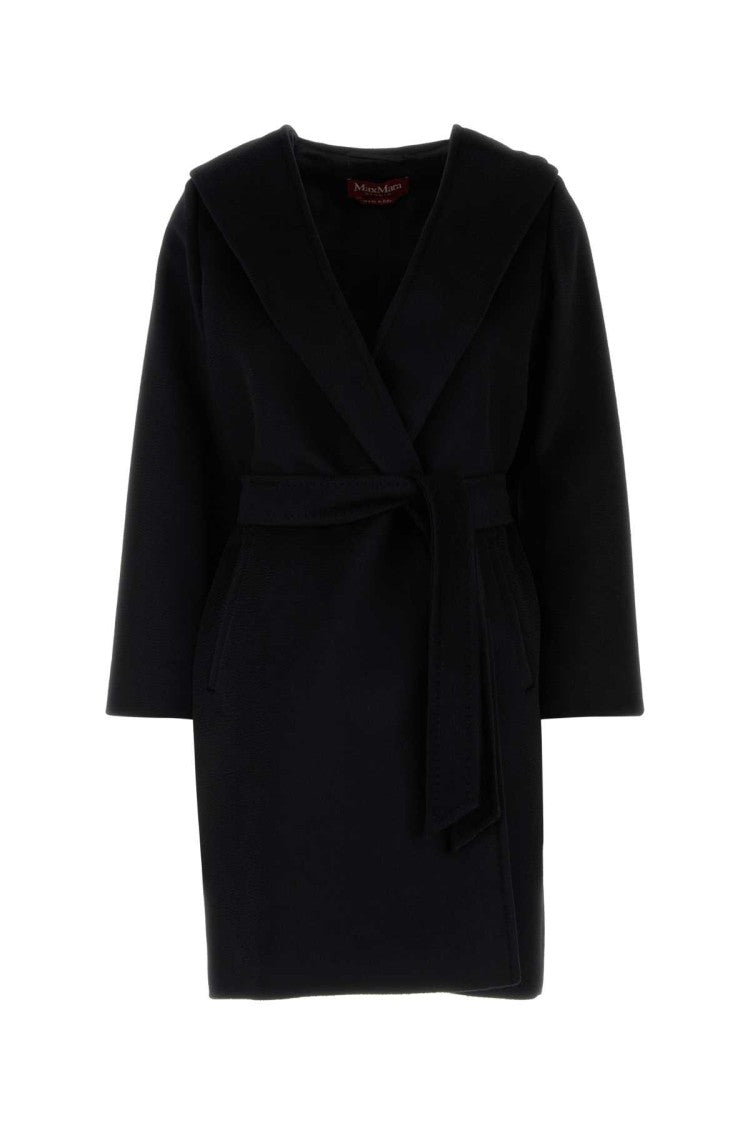 Mm Studio Black Wool Newmang Coat