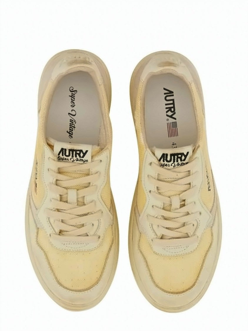 Autry Vintage-Inspired Low-Top Sneakers With Leather And Mesh