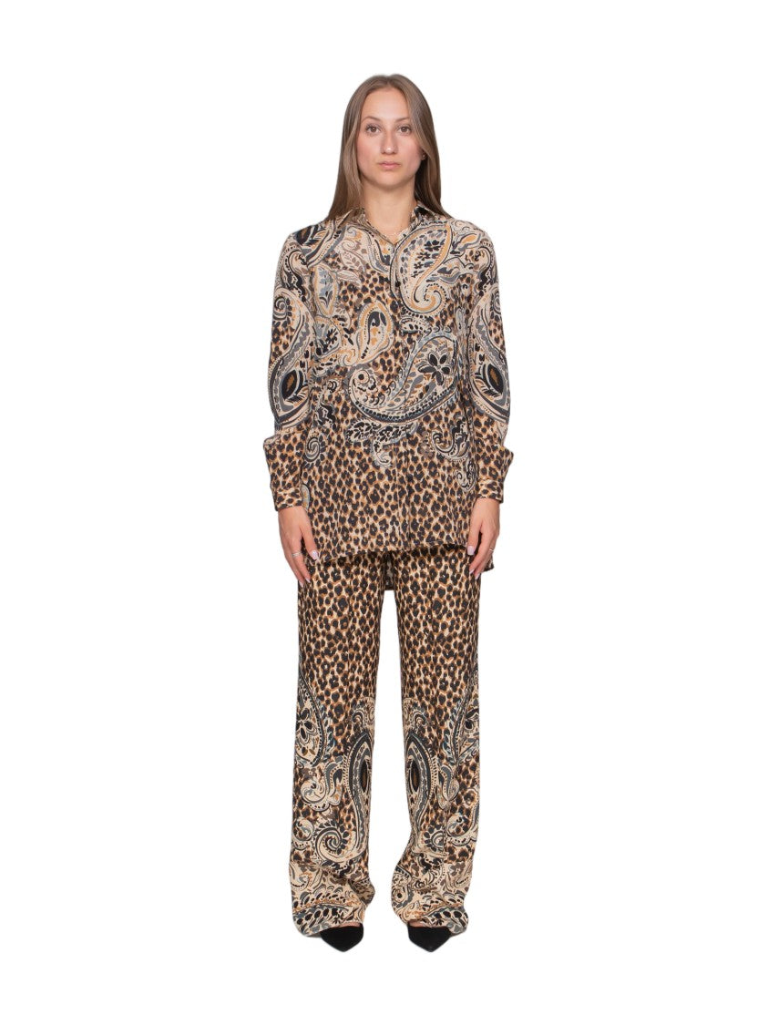 Etro Loose-Fitting Mixed Print Shirt