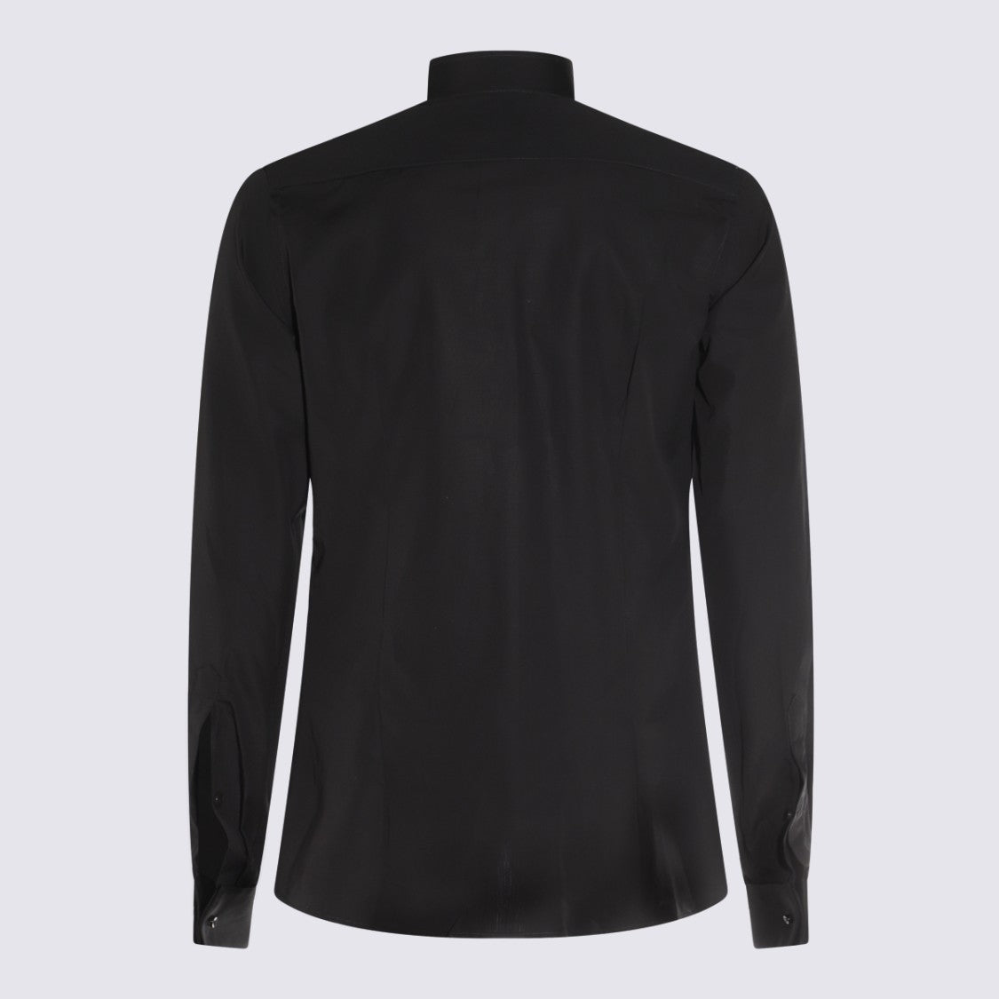 Canali Long-Sleeved Shirt With Mandarin Collar And Concealed Placket