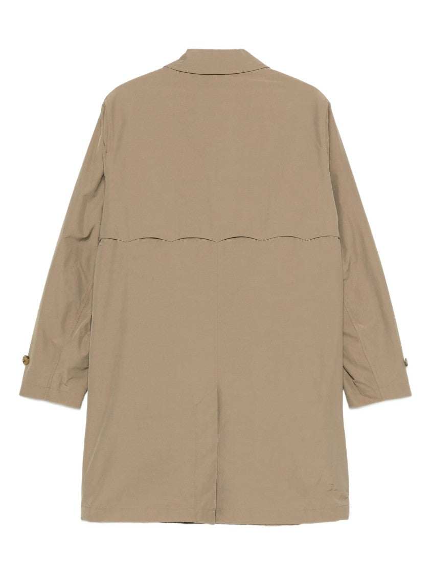 Baracuta Single-Breasted Beige Pointed Collar Coat
