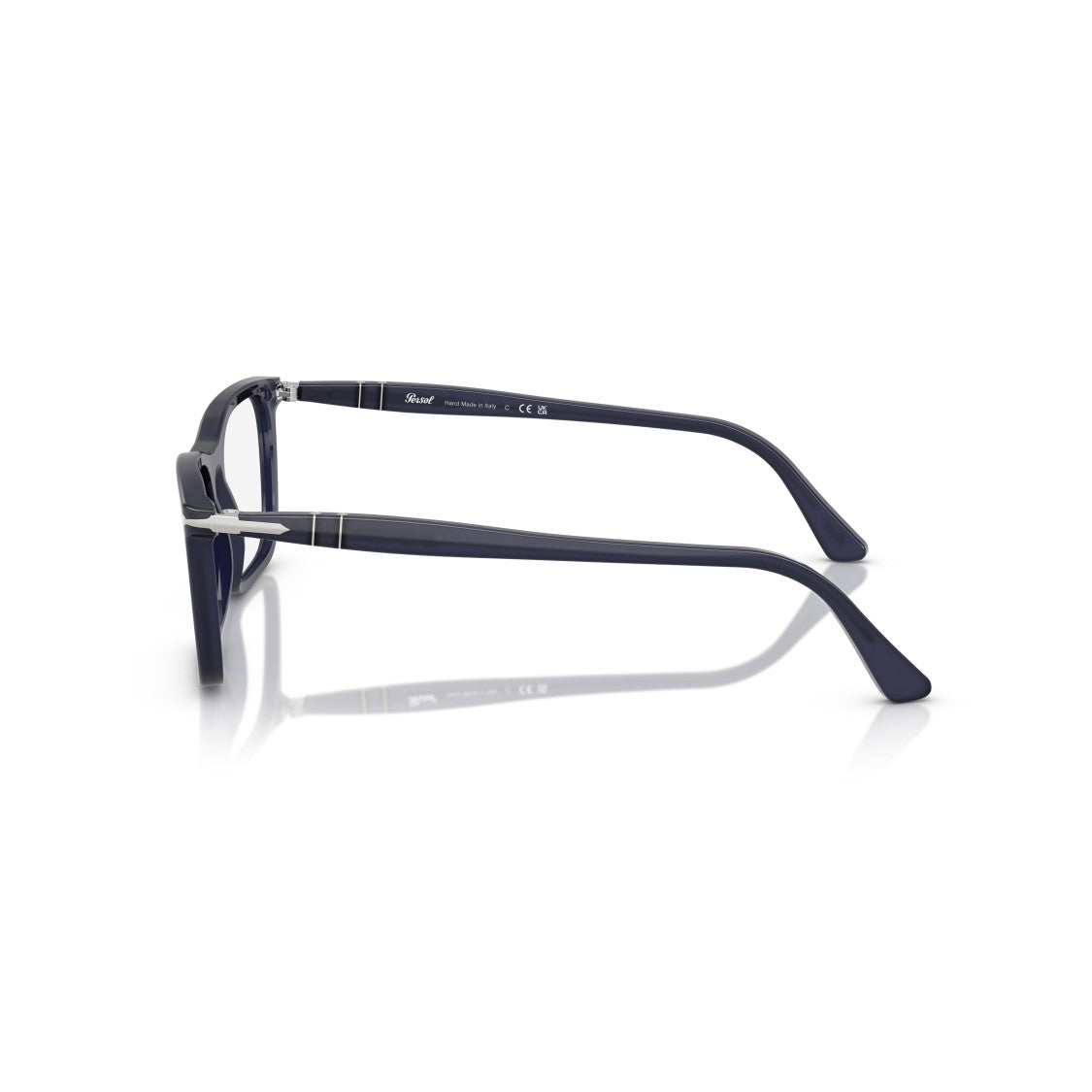 Persol 0Po3358v Rectangular Acetate Eyeglasses With Subtle Metallic Details