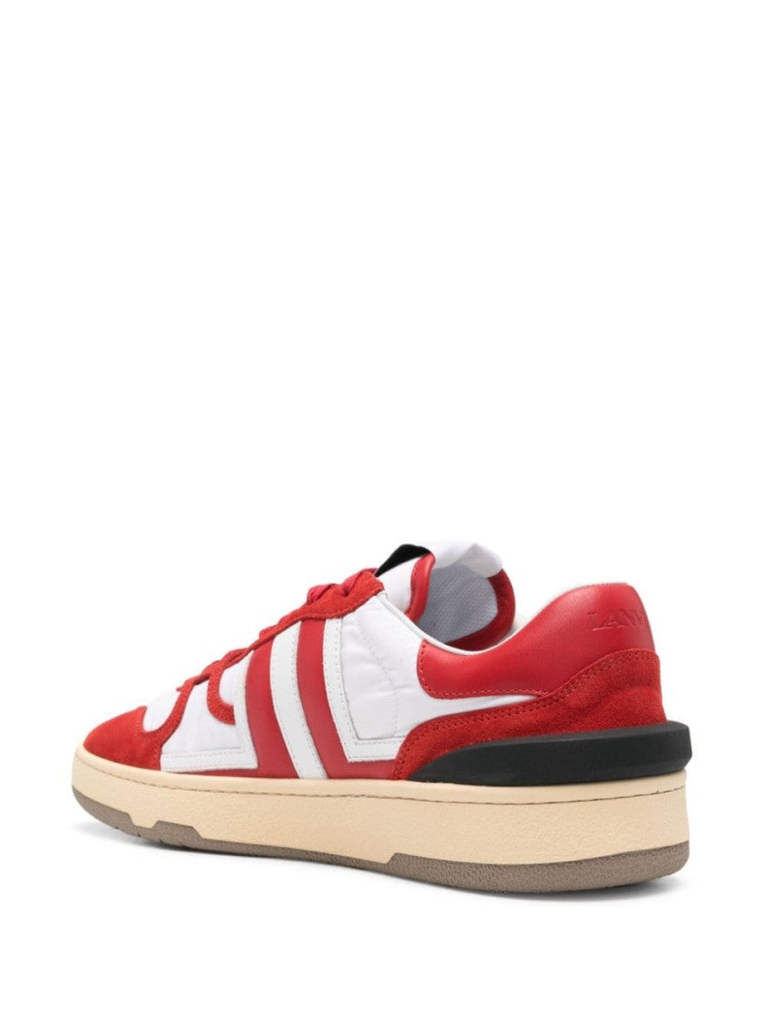 Lanvin Multi-Panel Cardinal Red Sneakers
