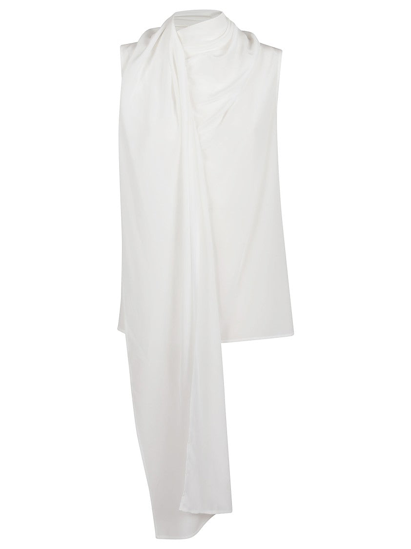 Parosh Silk Sleeveless Shirt With Elegant Drape