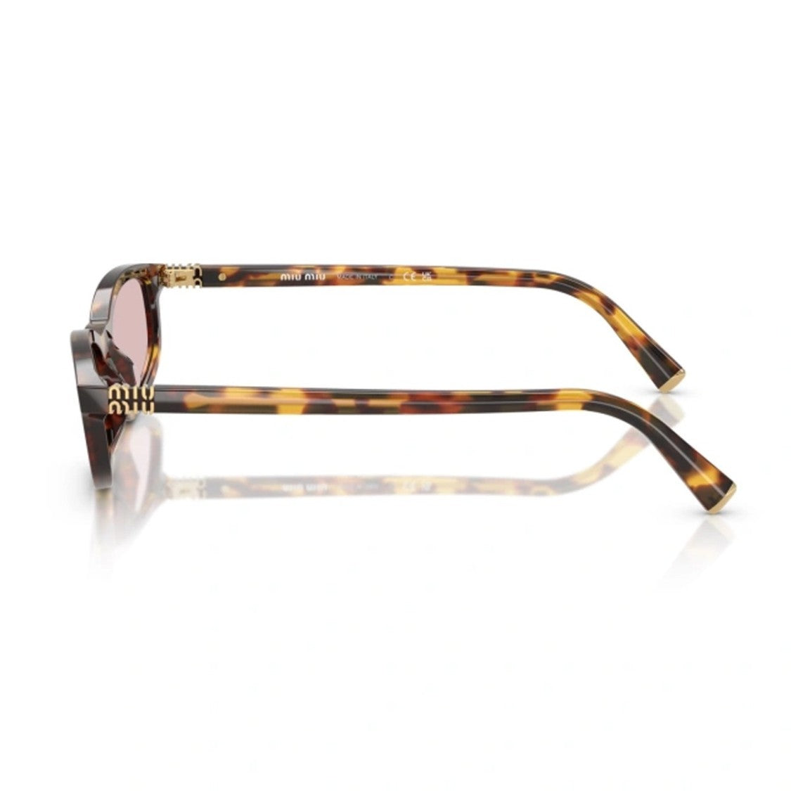 Miu Miu Honey Havana 0Mu A06s Acetate Geometric Sunglasses