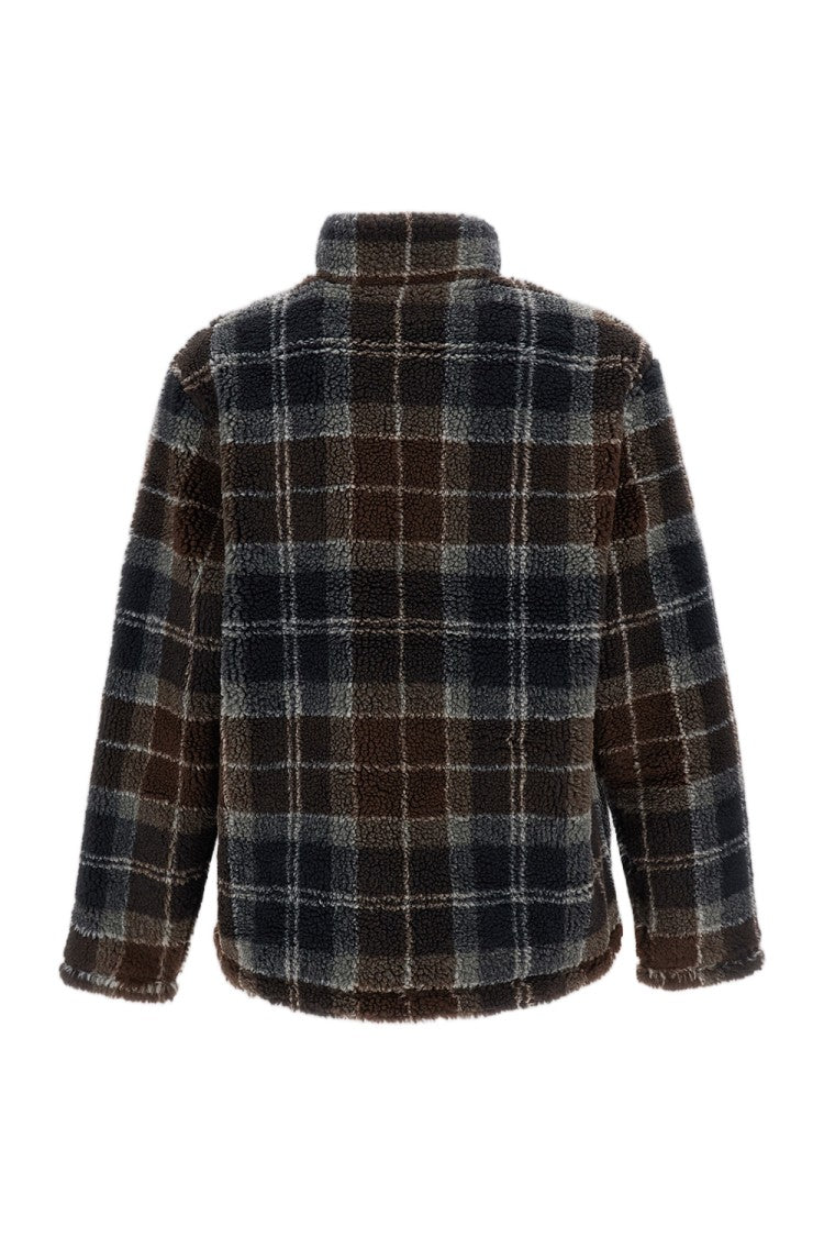 Barbour Tartan Sherpa Fleece Half-Zip Jacket