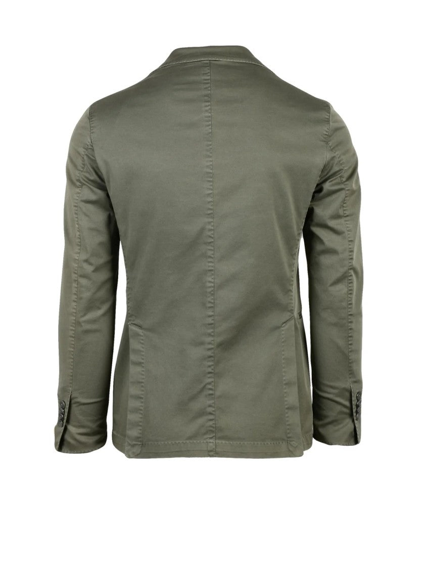 L.B.M. 1911 Sage Green Cotton Elastane Fitted Jacket