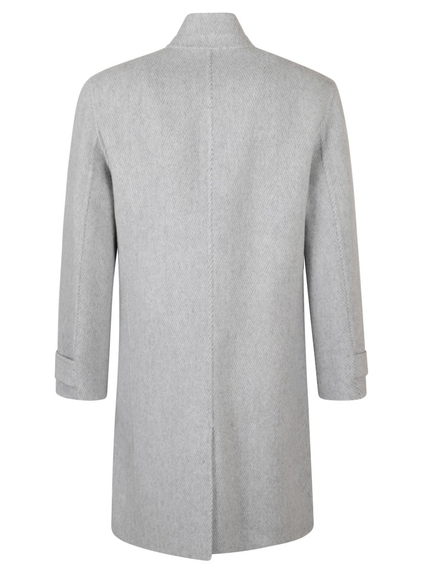 Eleventy Classic Herringbone Patterned Coat