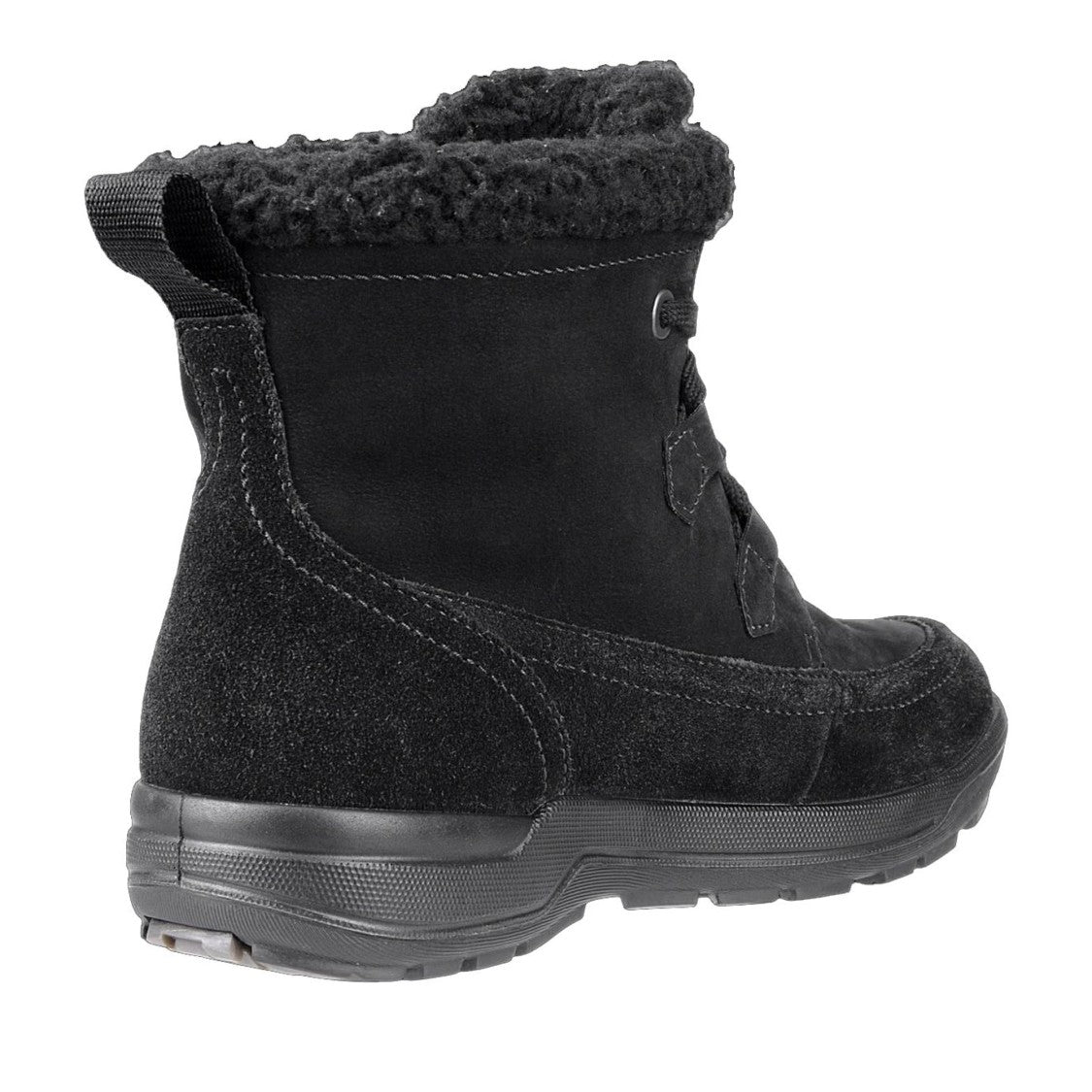 Ecco Black Trace Trace Plush Lining Nubuck Ankle Boots