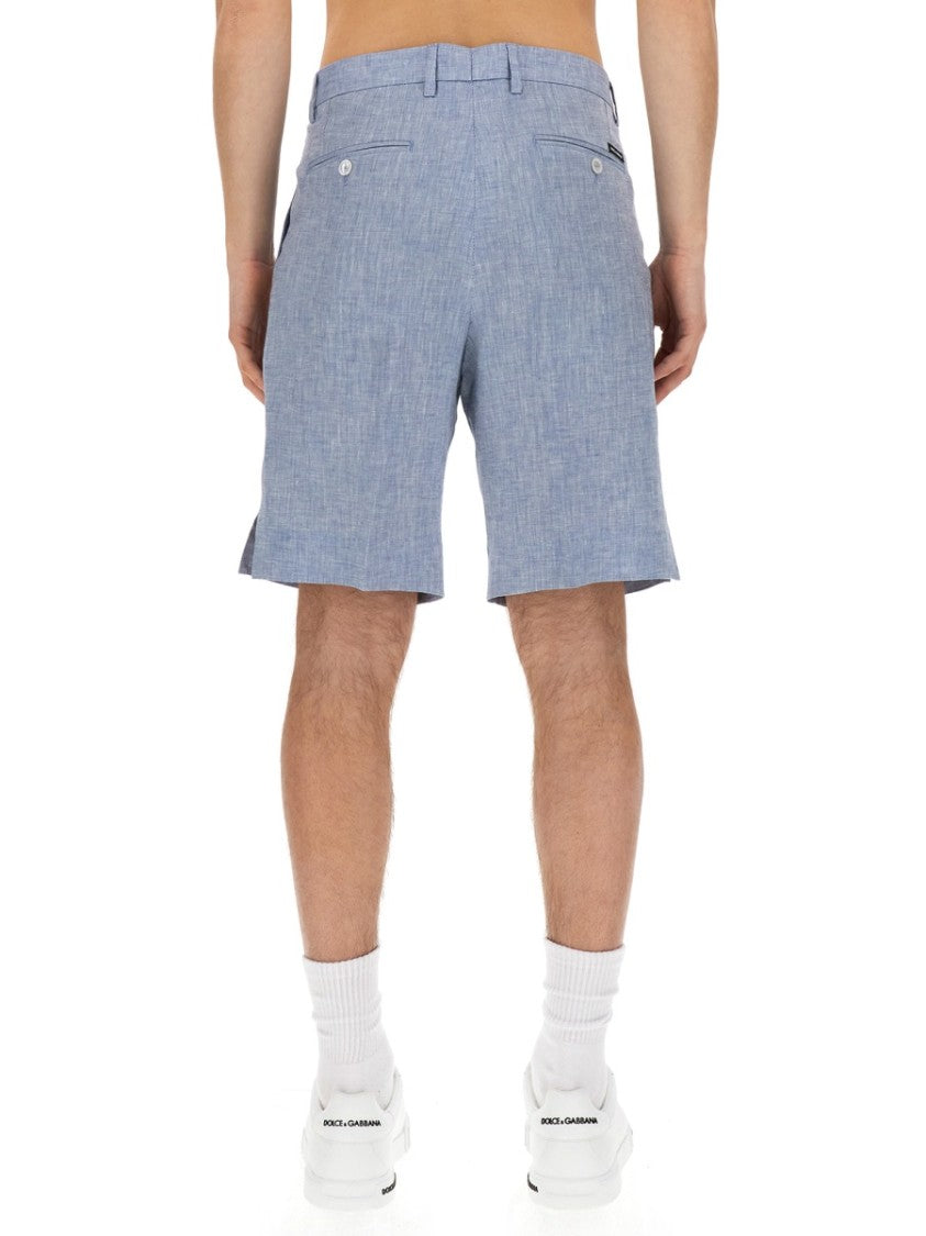 Dolce & Gabbana Linen Bermuda Shorts