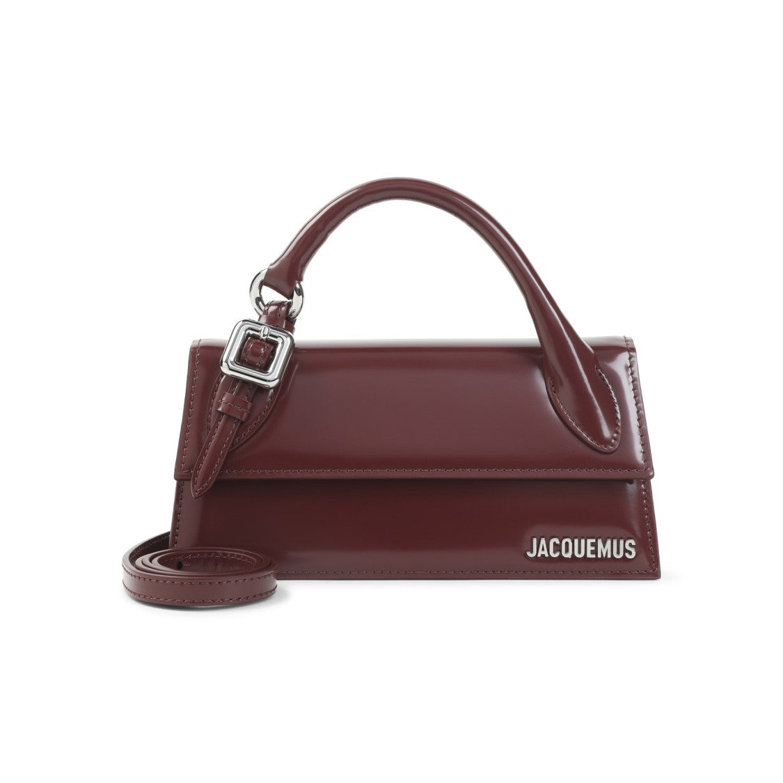 Jacquemus Structured Brushed Red Leather Le Chiquito Handbag