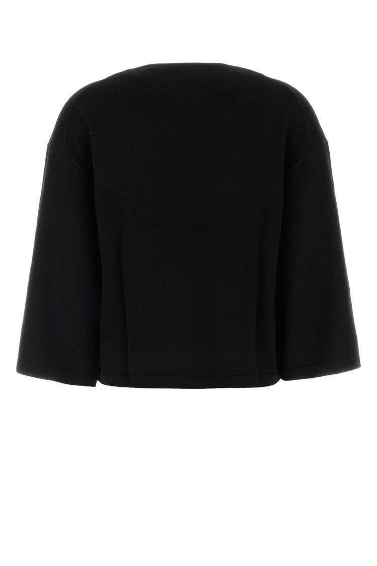 Khaite Black Wool Daisy Sweater