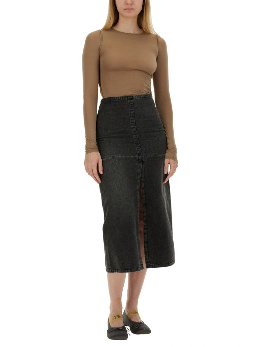 Mm6 By Maison Margiela Long Denim Skirt